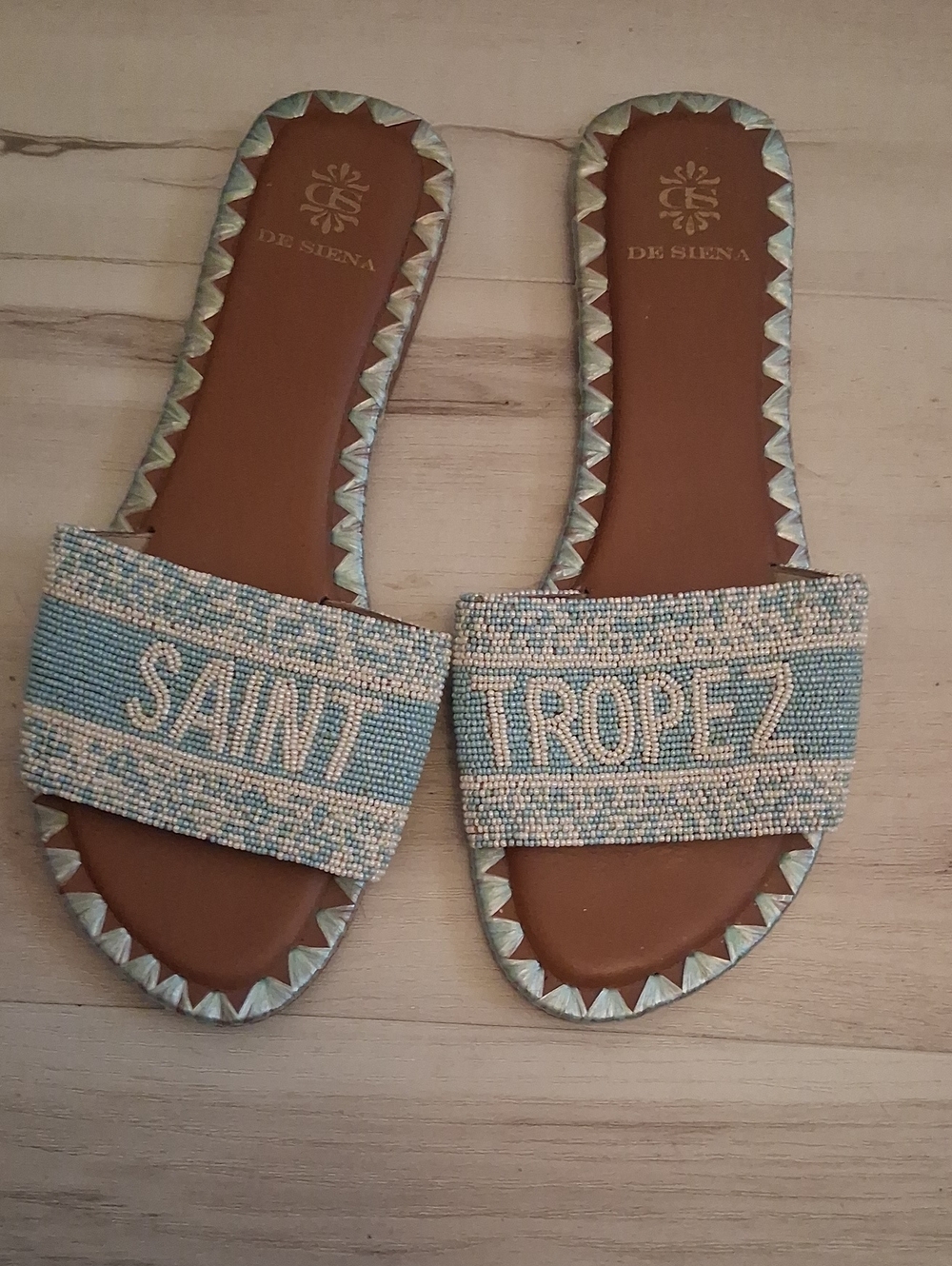 Anthropologie  slides Size 40 Blue